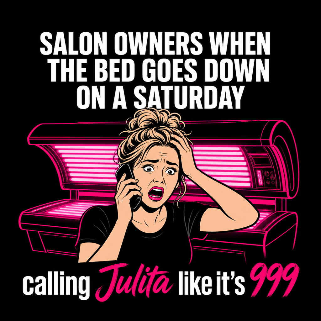 Meme: salon owners when the bed goes down on a Saturday